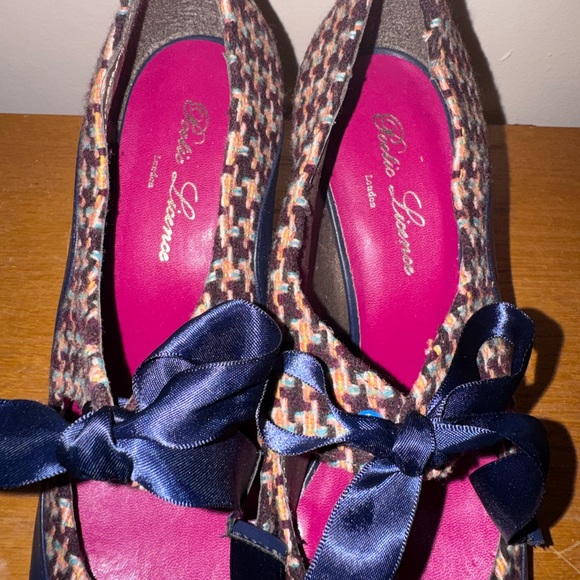 Poetic License Blue and Patterned Ribbon Flats - Picture 2 of 6